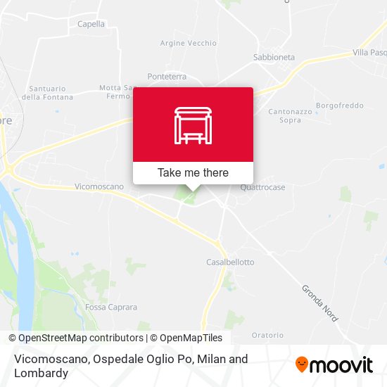 Vicomoscano, Ospedale Oglio Po map