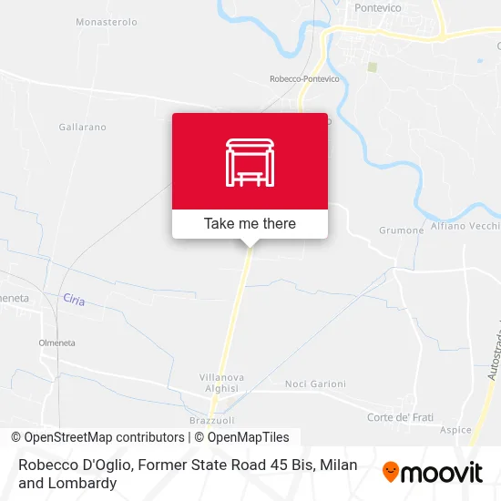 Robecco D'Oglio, Former State Road 45 Bis map