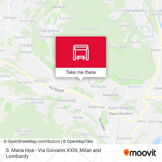 S. Maria Hoè - Via Giovanni XXIII map