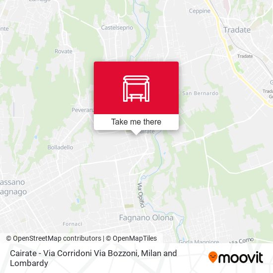 Cairate - Via Corridoni Via Bozzoni map