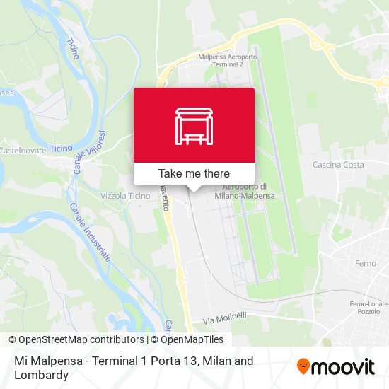 Mi Malpensa - Terminal 1 Porta 13 map