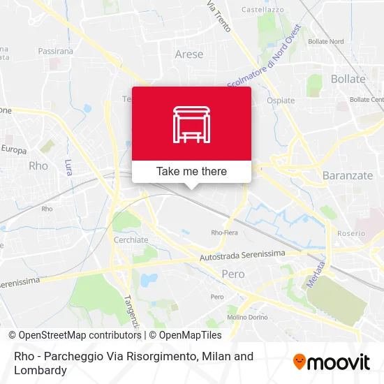 Rho - Risorgimento Street Parking map