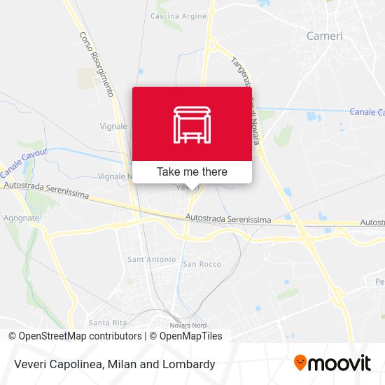 Veveri Capolinea map