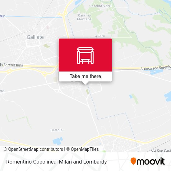 Romentino Capolinea map