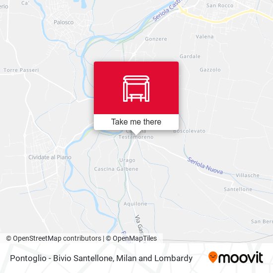 Pontoglio - Bivio Santellone map