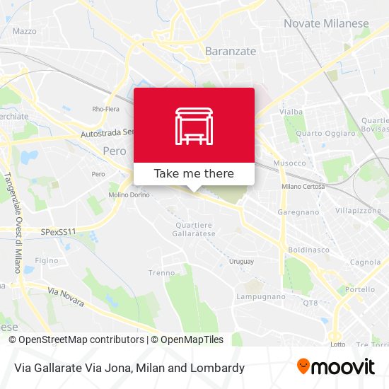 Via Gallarate Via Jona map