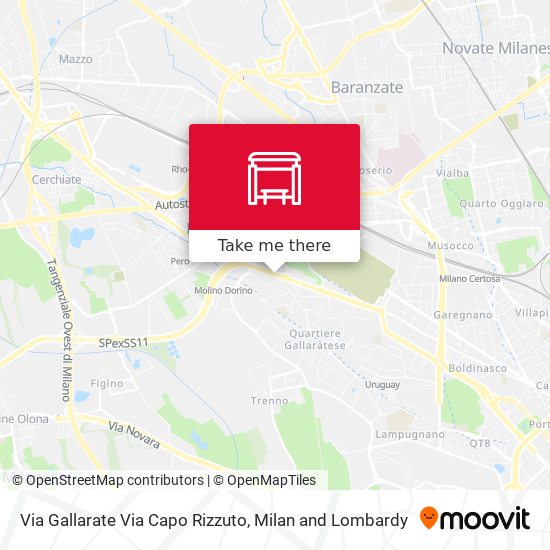 Via Gallarate Via Capo Rizzuto map