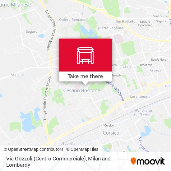 Via Gozzoli (Centro Commerciale) map