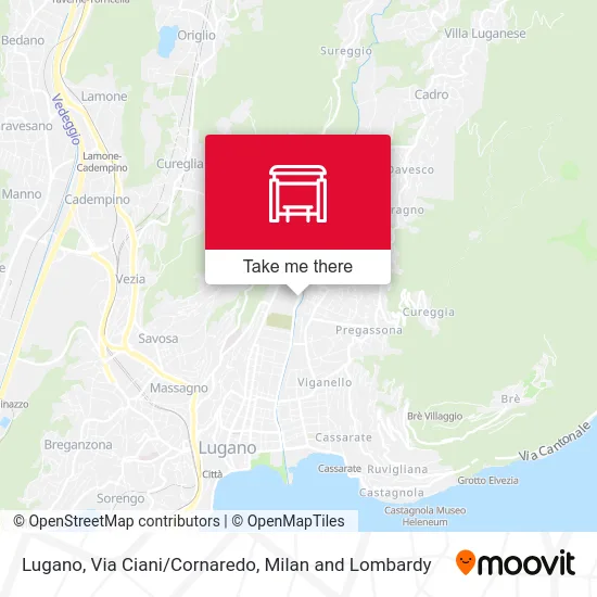 Lugano, Ciani Street/Cornaredo map