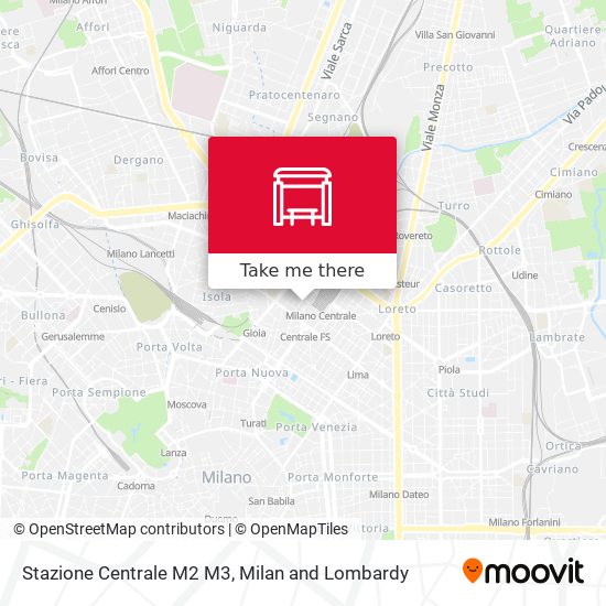 Stazione Centrale M2 M3 map