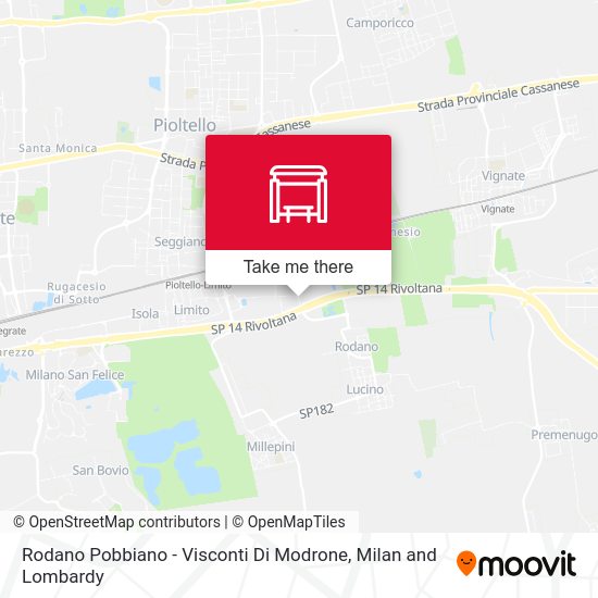 Rodano Pobbiano - Visconti Di Modrone map