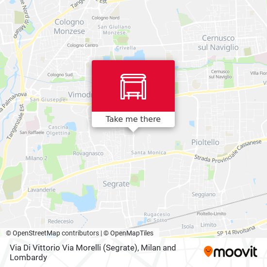 Via Di Vittorio Via Morelli (Segrate) map