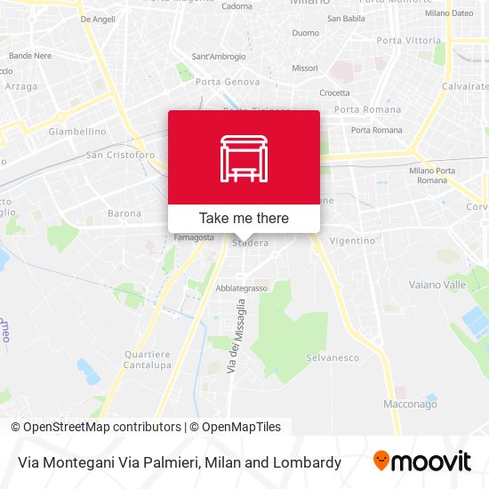 Via Montegani Via Palmieri map