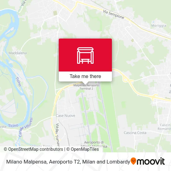 Milano Malpensa, Aeroporto T2 map