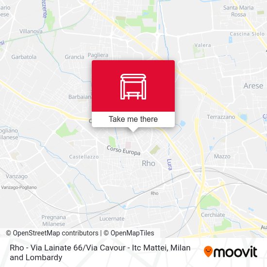Rho -  Via Lainate 66 / Via Cavour - Itc Mattei map