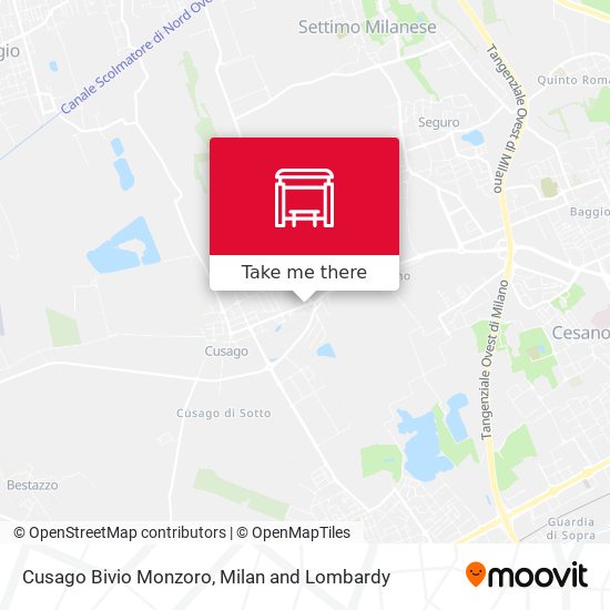 Cusago Bivio Monzoro map