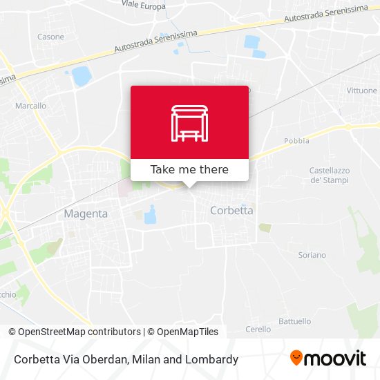 Corbetta Via Oberdan map