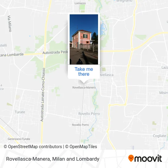 Rovellasca-Manera map