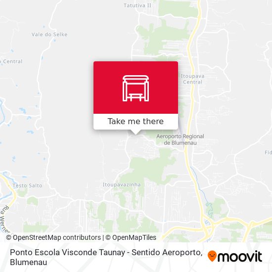 Mapa Ponto Escola Visconde Taunay - Sentido Aeroporto