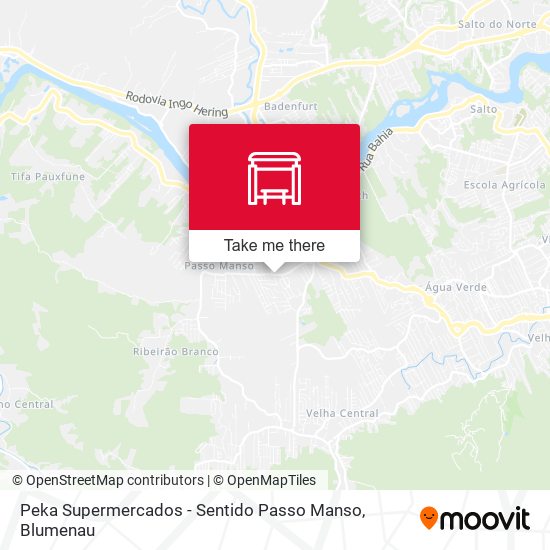 Mapa Peka Supermercados - Sentido Passo Manso