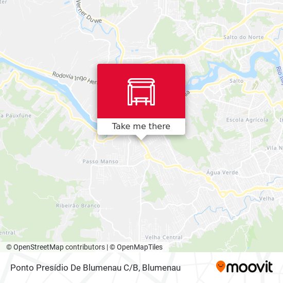 Ponto Presídio De Blumenau C/B map