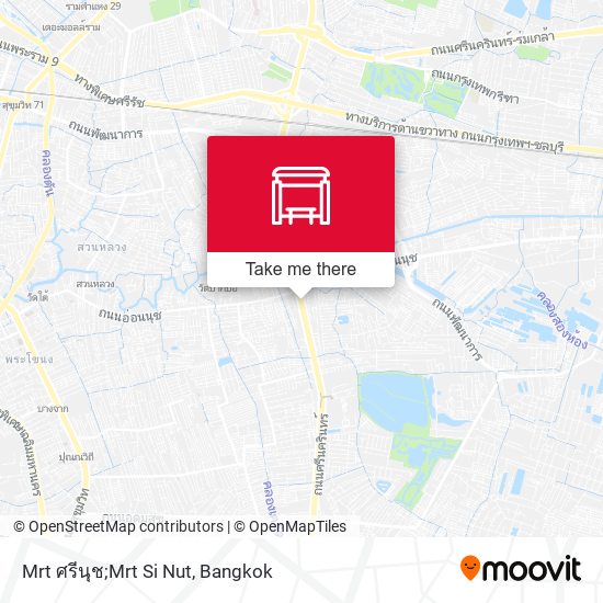 Mrt ศรีนุช;Mrt Si Nut map