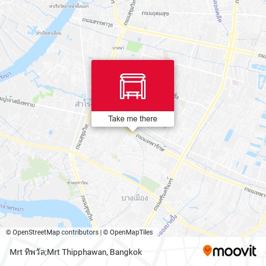 Mrt ทิพวัล;Mrt Thipphawan map