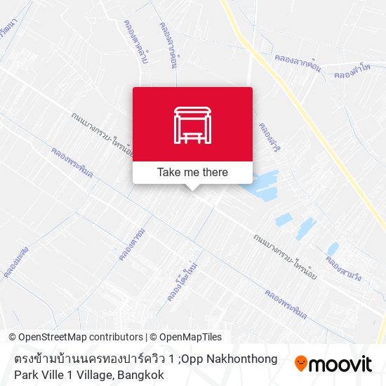 ตรงข้ามบ้านนครทองปาร์ควิว 1 ;Opp Nakhonthong Park Ville 1 Village map