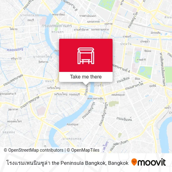 โรงแรมเพนนินซูล่า the Peninsula Bangkok map