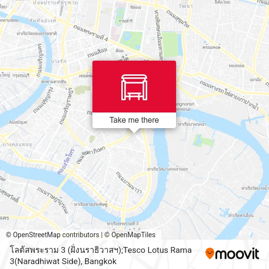 โลตัสพระราม 3 (ฝั่งนราธิวาสฯ);Tesco Lotus Rama 3(Naradhiwat Side) map