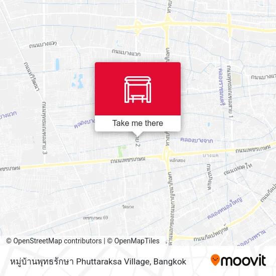 หมู่บ้านพุทธรักษา Phuttaraksa Village map
