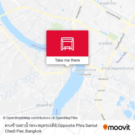 ตรงข้ามท่าน้ำพระสมุทรเจดีย์;Opposite Phra Samut Chedi Pier map