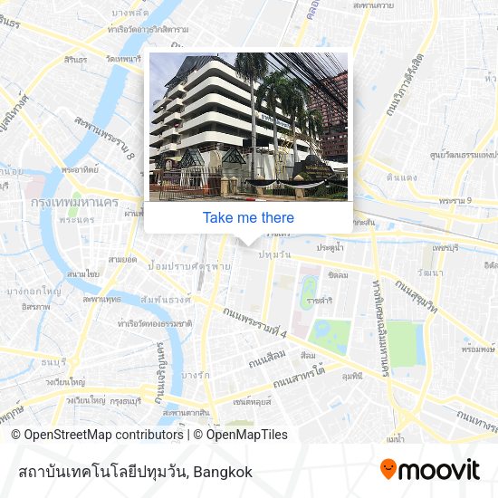 สถาบันเทคโนโลยีปทุมวัน map