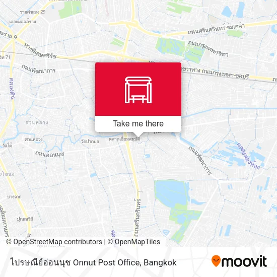 ไปรษณีย์อ่อนนุช Onnut Post Office map