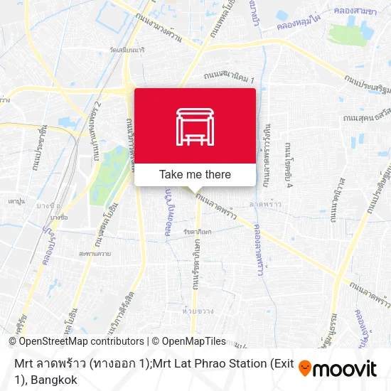 Mrt ลาดพร้าว (ทางออก 1);Mrt Lat Phrao Station (Exit 1) map