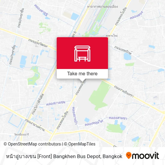 หน้าอู่บางเขน [Front] Bangkhen Bus Depot map