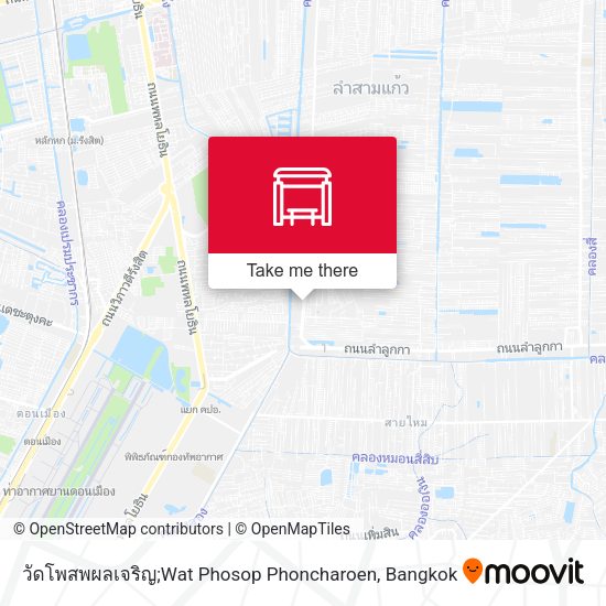 วัดโพสพผลเจริญ;Wat Phosop Phoncharoen map