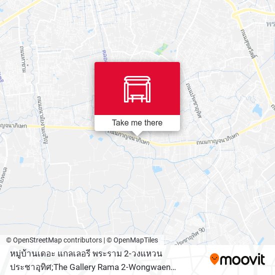 หมู่บ้านเดอะ แกลเลอรี พระราม 2-วงแหวนประชาอุทิศ;The Gallery Rama 2-Wongwaen Prachauthit map