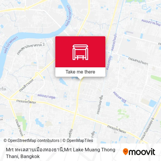 Mrt ทะเลสาบเมืองทองธานี;Mrt Lake Muang Thong Thani map