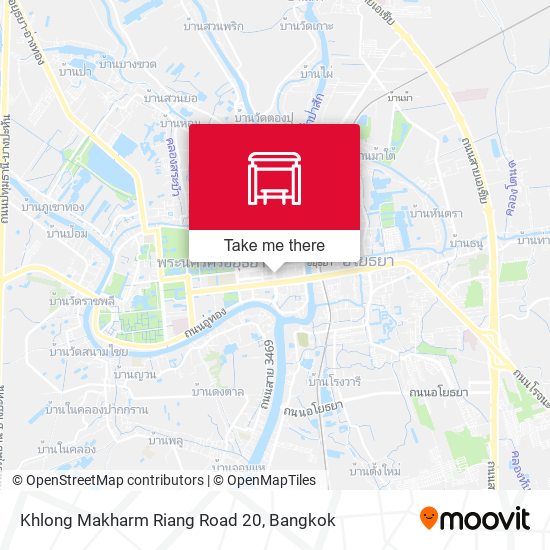 Khlong Makharm Riang Road 20 map