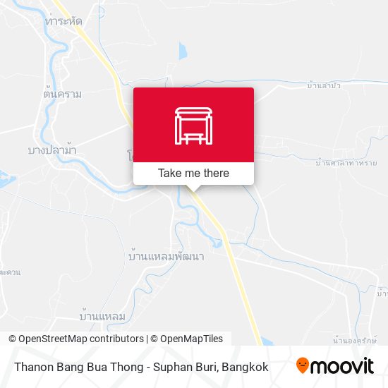 Thanon Bang Bua Thong - Suphan Buri map