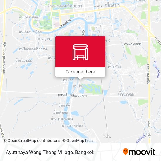 Ayutthaya Wang Thong Village map