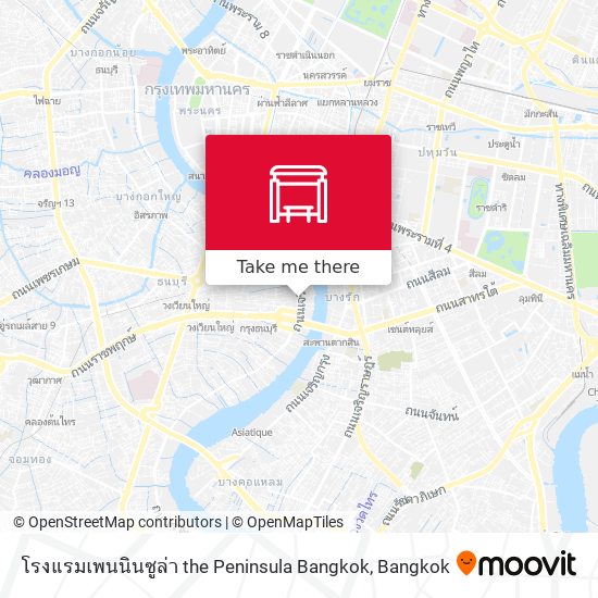 โรงแรมเพนนินซูล่า the Peninsula Bangkok map