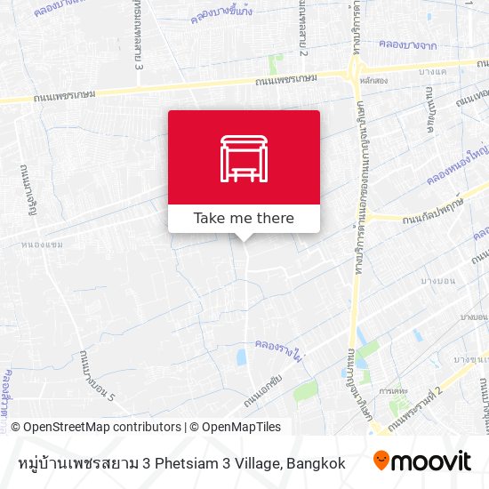 หมู่บ้านเพชรสยาม 3 Phetsiam 3 Village map