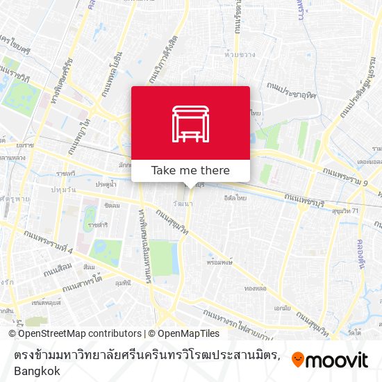 ตรงข้ามมหาวิทยาลัยศรีนครินทรวิโรฒประสานมิตร map