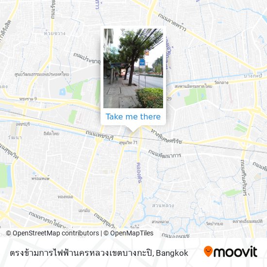 ตรงข้ามการไฟฟ้านครหลวงเขตบางกะปิ map