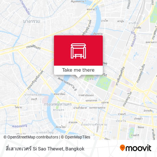 สี่เสาเทเวศร์ Si Sao Thewet map