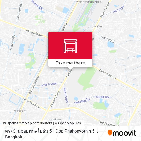 ตรงข้ามซอยพหลโยธิน 51 Opp Phahonyothin 51 map