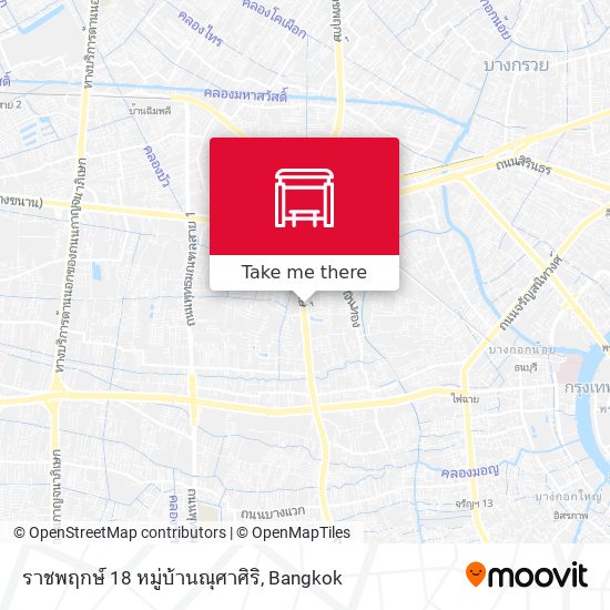 ราชพฤกษ์ 18 หมู่บ้านณุศาศิริ map