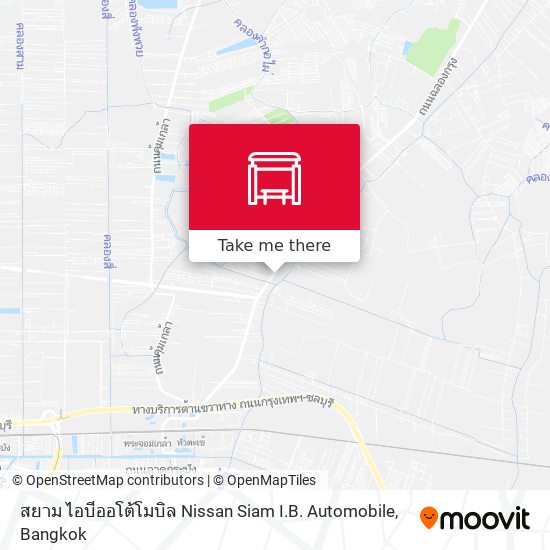 สยาม ไอบีออโต้โมบิล Nissan Siam I.B. Automobile map